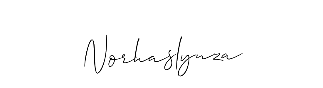Norhaslynza stylish signature style. Best Handwritten Sign (Allison_Script) for my name. Handwritten Signature Collection Ideas for my name Norhaslynza. Norhaslynza signature style 2 images and pictures png