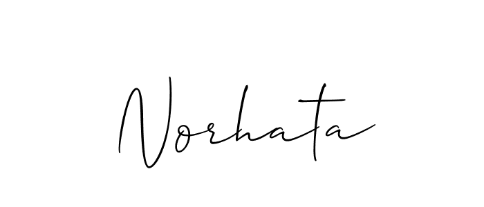 Use a signature maker to create a handwritten signature online. With this signature software, you can design (Allison_Script) your own signature for name Norhata. Norhata signature style 2 images and pictures png