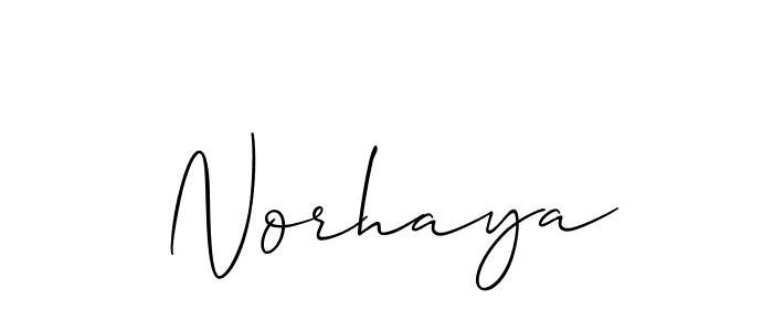 Use a signature maker to create a handwritten signature online. With this signature software, you can design (Allison_Script) your own signature for name Norhaya. Norhaya signature style 2 images and pictures png