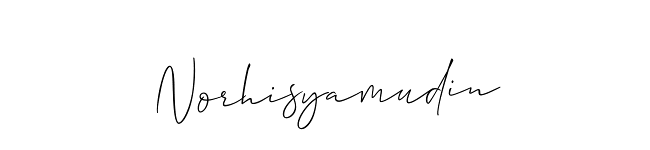 Make a beautiful signature design for name Norhisyamudin. With this signature (Allison_Script) style, you can create a handwritten signature for free. Norhisyamudin signature style 2 images and pictures png