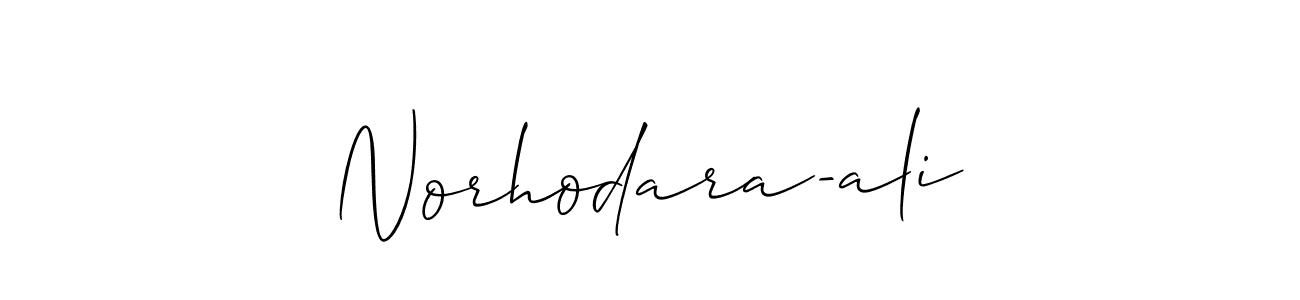 Create a beautiful signature design for name Norhodara-ali. With this signature (Allison_Script) fonts, you can make a handwritten signature for free. Norhodara-ali signature style 2 images and pictures png