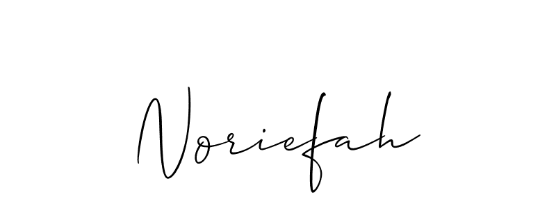 Noriefah stylish signature style. Best Handwritten Sign (Allison_Script) for my name. Handwritten Signature Collection Ideas for my name Noriefah. Noriefah signature style 2 images and pictures png