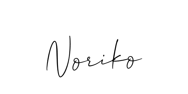 How to make Noriko name signature. Use Allison_Script style for creating short signs online. This is the latest handwritten sign. Noriko signature style 2 images and pictures png