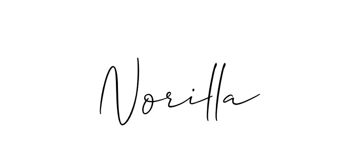 The best way (Allison_Script) to make a short signature is to pick only two or three words in your name. The name Norilla include a total of six letters. For converting this name. Norilla signature style 2 images and pictures png
