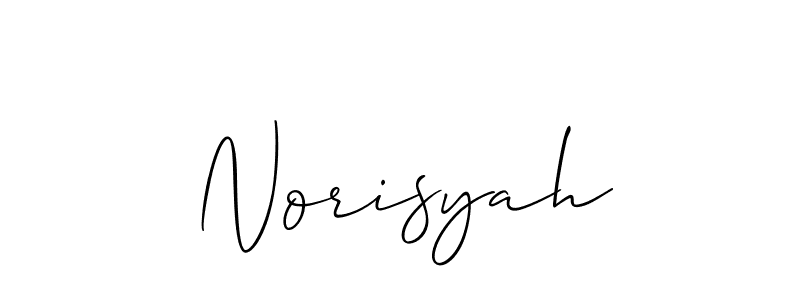 Create a beautiful signature design for name Norisyah. With this signature (Allison_Script) fonts, you can make a handwritten signature for free. Norisyah signature style 2 images and pictures png