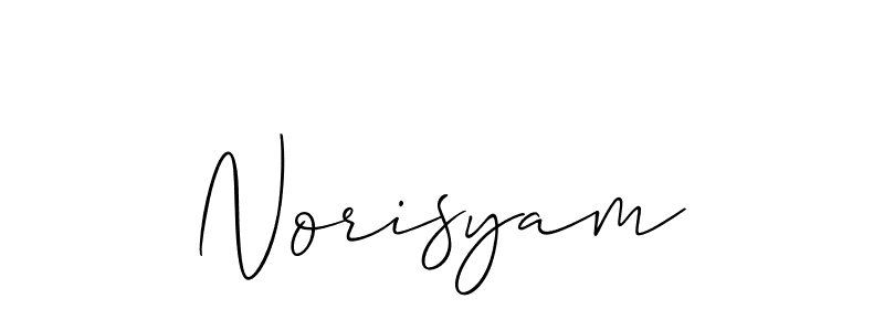 Make a beautiful signature design for name Norisyam. With this signature (Allison_Script) style, you can create a handwritten signature for free. Norisyam signature style 2 images and pictures png