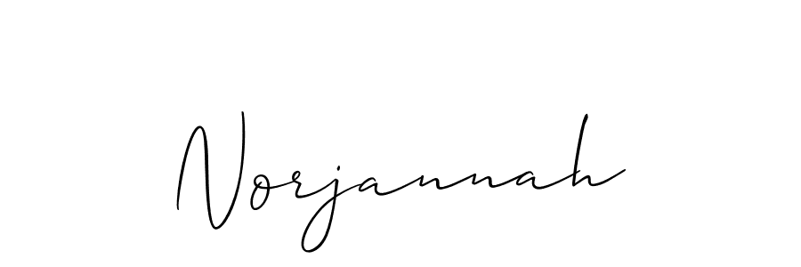 Design your own signature with our free online signature maker. With this signature software, you can create a handwritten (Allison_Script) signature for name Norjannah. Norjannah signature style 2 images and pictures png