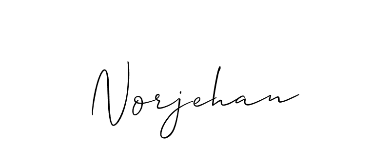 The best way (Allison_Script) to make a short signature is to pick only two or three words in your name. The name Norjehan include a total of six letters. For converting this name. Norjehan signature style 2 images and pictures png