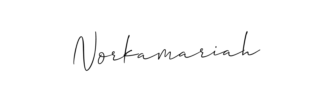 This is the best signature style for the Norkamariah name. Also you like these signature font (Allison_Script). Mix name signature. Norkamariah signature style 2 images and pictures png