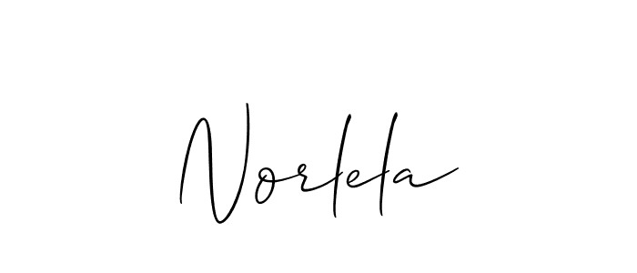 Design your own signature with our free online signature maker. With this signature software, you can create a handwritten (Allison_Script) signature for name Norlela. Norlela signature style 2 images and pictures png