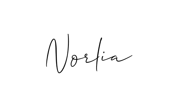 The best way (Allison_Script) to make a short signature is to pick only two or three words in your name. The name Norlia include a total of six letters. For converting this name. Norlia signature style 2 images and pictures png