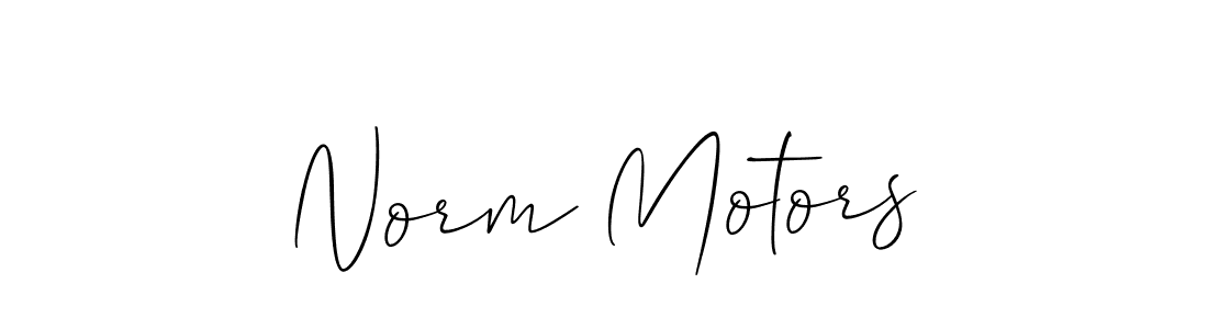 Norm Motors stylish signature style. Best Handwritten Sign (Allison_Script) for my name. Handwritten Signature Collection Ideas for my name Norm Motors. Norm Motors signature style 2 images and pictures png