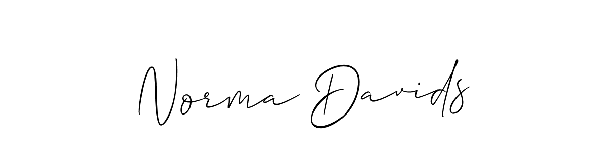 Norma Davids stylish signature style. Best Handwritten Sign (Allison_Script) for my name. Handwritten Signature Collection Ideas for my name Norma Davids. Norma Davids signature style 2 images and pictures png