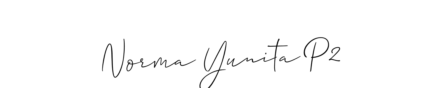 How to make Norma Yunita P2 signature? Allison_Script is a professional autograph style. Create handwritten signature for Norma Yunita P2 name. Norma Yunita P2 signature style 2 images and pictures png