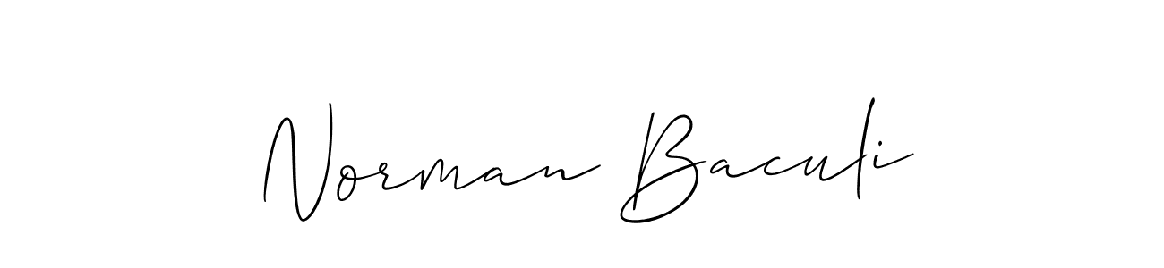 Make a short Norman Baculi signature style. Manage your documents anywhere anytime using Allison_Script. Create and add eSignatures, submit forms, share and send files easily. Norman Baculi signature style 2 images and pictures png