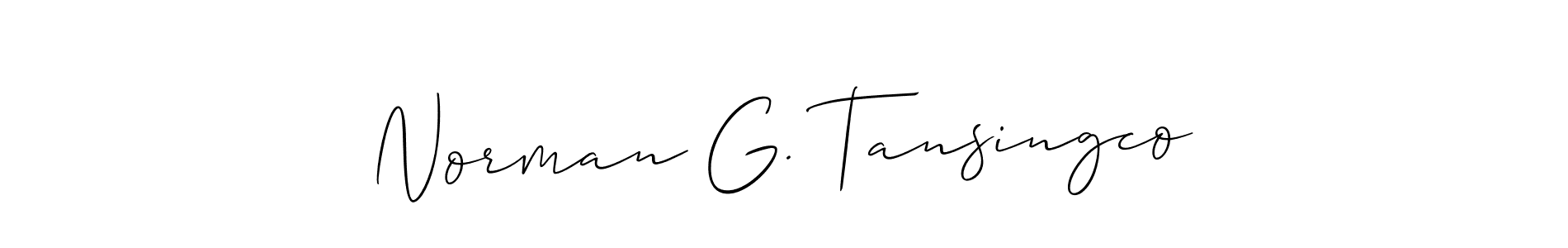 Also we have Norman G. Tansingco name is the best signature style. Create professional handwritten signature collection using Allison_Script autograph style. Norman G. Tansingco signature style 2 images and pictures png