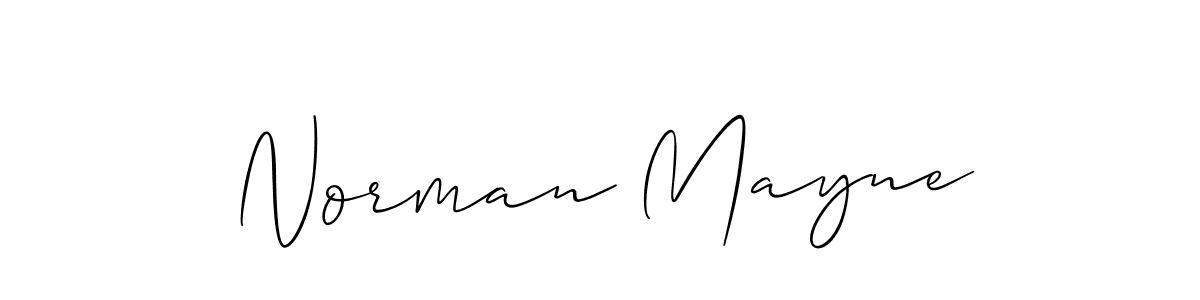 Norman Mayne stylish signature style. Best Handwritten Sign (Allison_Script) for my name. Handwritten Signature Collection Ideas for my name Norman Mayne. Norman Mayne signature style 2 images and pictures png