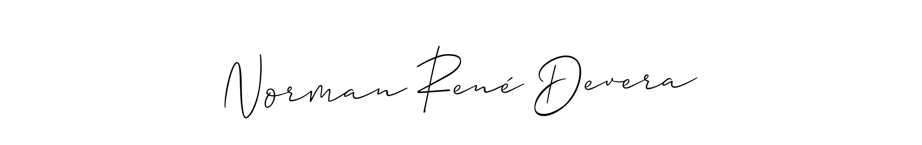 Also we have Norman René Devera name is the best signature style. Create professional handwritten signature collection using Allison_Script autograph style. Norman René Devera signature style 2 images and pictures png