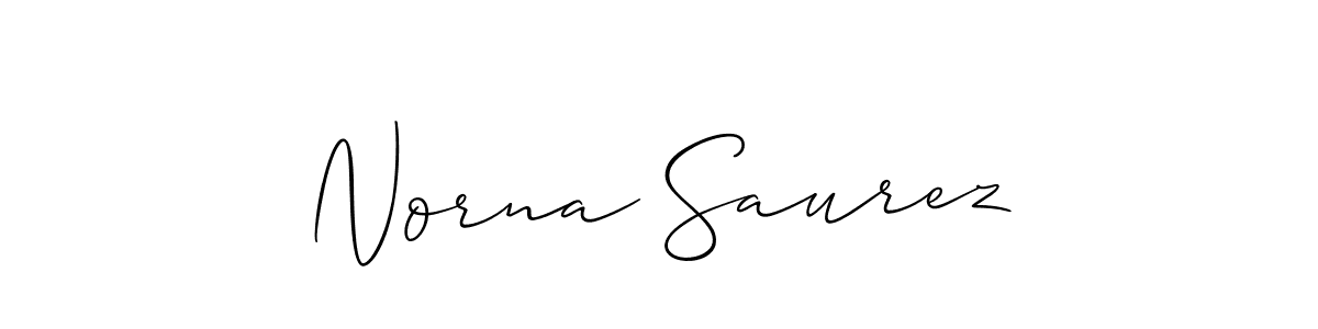 Make a short Norna Saurez signature style. Manage your documents anywhere anytime using Allison_Script. Create and add eSignatures, submit forms, share and send files easily. Norna Saurez signature style 2 images and pictures png