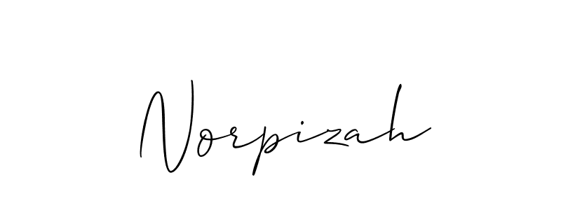 Also You can easily find your signature by using the search form. We will create Norpizah name handwritten signature images for you free of cost using Allison_Script sign style. Norpizah signature style 2 images and pictures png