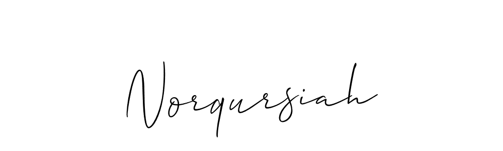 How to Draw Norqursiah signature style? Allison_Script is a latest design signature styles for name Norqursiah. Norqursiah signature style 2 images and pictures png