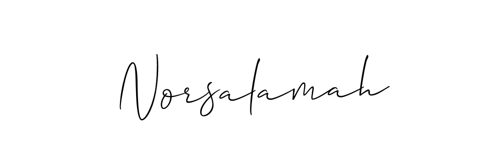 Also You can easily find your signature by using the search form. We will create Norsalamah name handwritten signature images for you free of cost using Allison_Script sign style. Norsalamah signature style 2 images and pictures png