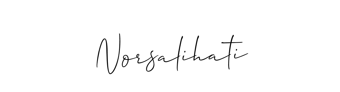 You should practise on your own different ways (Allison_Script) to write your name (Norsalihati) in signature. don't let someone else do it for you. Norsalihati signature style 2 images and pictures png