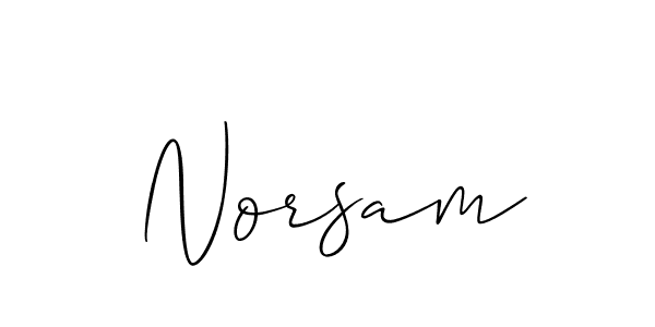 Also we have Norsam name is the best signature style. Create professional handwritten signature collection using Allison_Script autograph style. Norsam signature style 2 images and pictures png