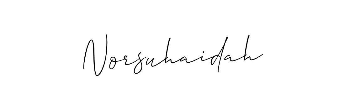 Design your own signature with our free online signature maker. With this signature software, you can create a handwritten (Allison_Script) signature for name Norsuhaidah. Norsuhaidah signature style 2 images and pictures png