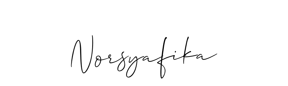 You should practise on your own different ways (Allison_Script) to write your name (Norsyafika) in signature. don't let someone else do it for you. Norsyafika signature style 2 images and pictures png