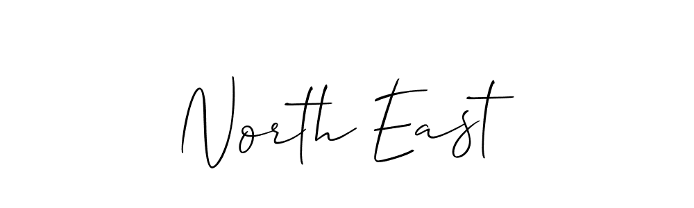 How to make North East signature? Allison_Script is a professional autograph style. Create handwritten signature for North East name. North East signature style 2 images and pictures png