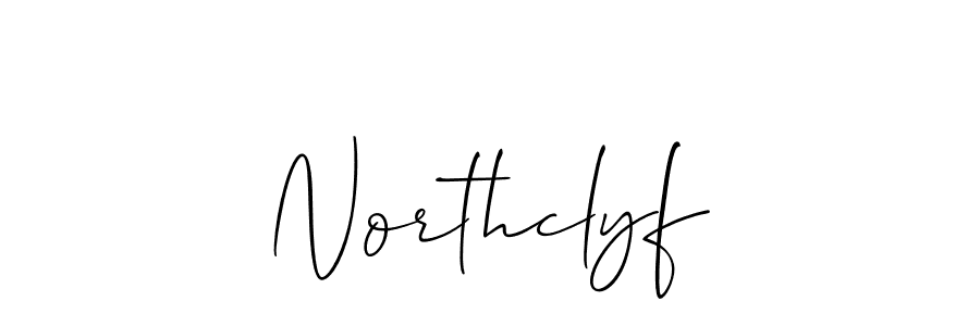 Make a short Northclyf signature style. Manage your documents anywhere anytime using Allison_Script. Create and add eSignatures, submit forms, share and send files easily. Northclyf signature style 2 images and pictures png