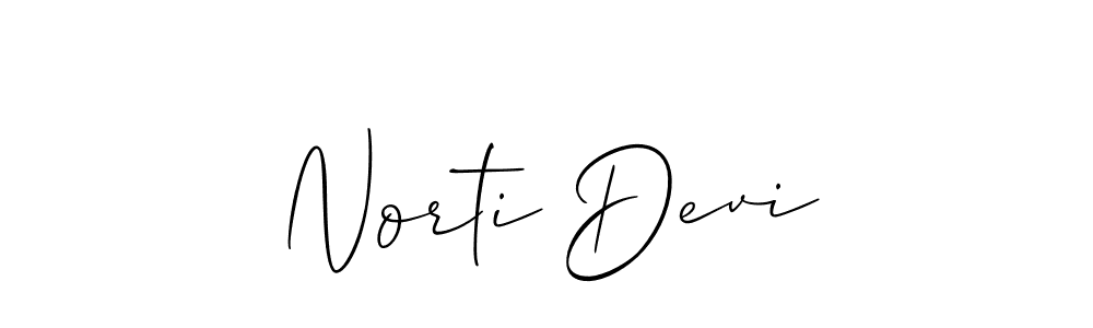 Allison_Script is a professional signature style that is perfect for those who want to add a touch of class to their signature. It is also a great choice for those who want to make their signature more unique. Get Norti Devi name to fancy signature for free. Norti Devi signature style 2 images and pictures png