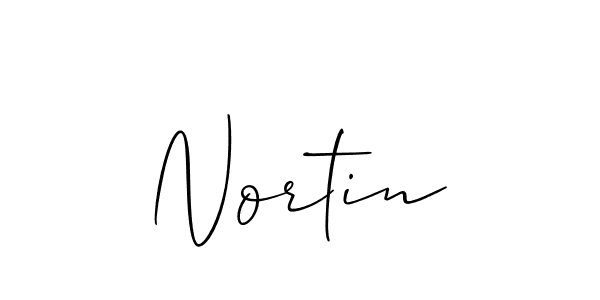 Nortin stylish signature style. Best Handwritten Sign (Allison_Script) for my name. Handwritten Signature Collection Ideas for my name Nortin. Nortin signature style 2 images and pictures png