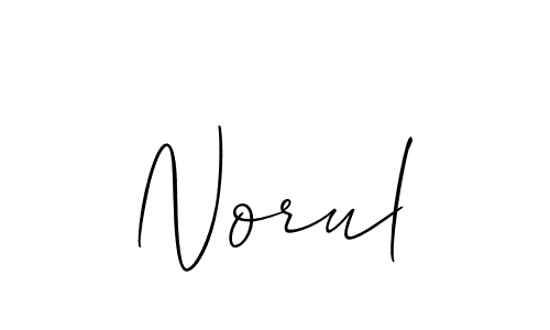 The best way (Allison_Script) to make a short signature is to pick only two or three words in your name. The name Norul include a total of six letters. For converting this name. Norul signature style 2 images and pictures png