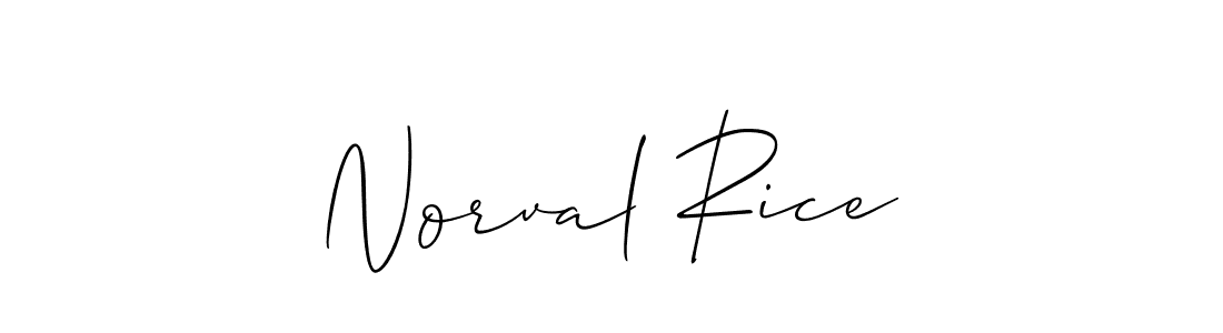 Design your own signature with our free online signature maker. With this signature software, you can create a handwritten (Allison_Script) signature for name Norval Rice. Norval Rice signature style 2 images and pictures png