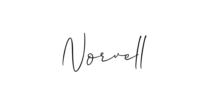 How to make Norvell signature? Allison_Script is a professional autograph style. Create handwritten signature for Norvell name. Norvell signature style 2 images and pictures png