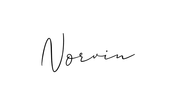 It looks lik you need a new signature style for name Norvin. Design unique handwritten (Allison_Script) signature with our free signature maker in just a few clicks. Norvin signature style 2 images and pictures png