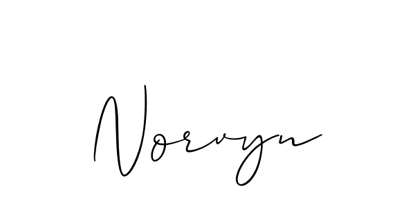 The best way (Allison_Script) to make a short signature is to pick only two or three words in your name. The name Norvyn include a total of six letters. For converting this name. Norvyn signature style 2 images and pictures png