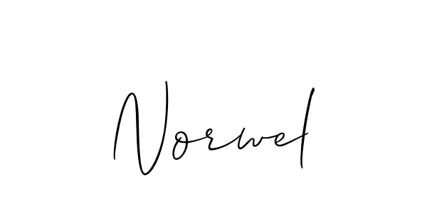 How to Draw Norwel signature style? Allison_Script is a latest design signature styles for name Norwel. Norwel signature style 2 images and pictures png