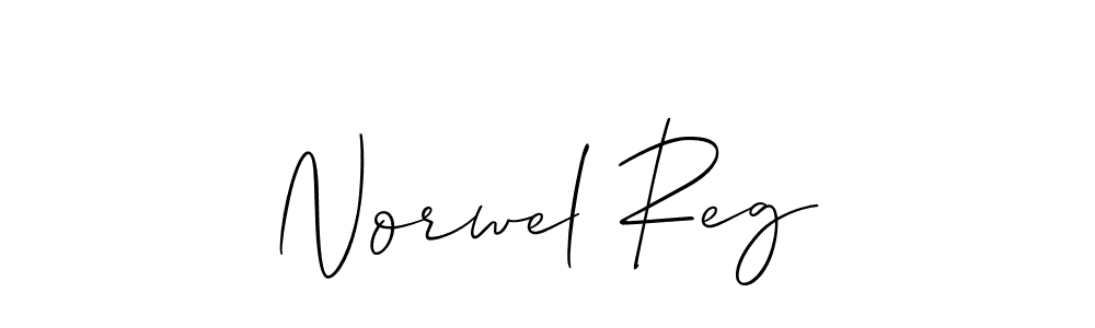 Make a beautiful signature design for name Norwel Reg. With this signature (Allison_Script) style, you can create a handwritten signature for free. Norwel Reg signature style 2 images and pictures png
