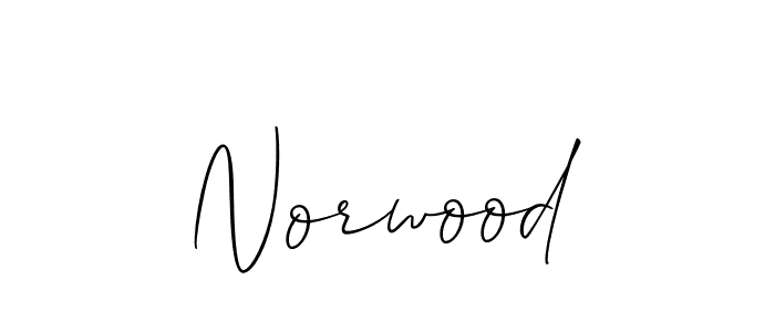 Create a beautiful signature design for name Norwood. With this signature (Allison_Script) fonts, you can make a handwritten signature for free. Norwood signature style 2 images and pictures png