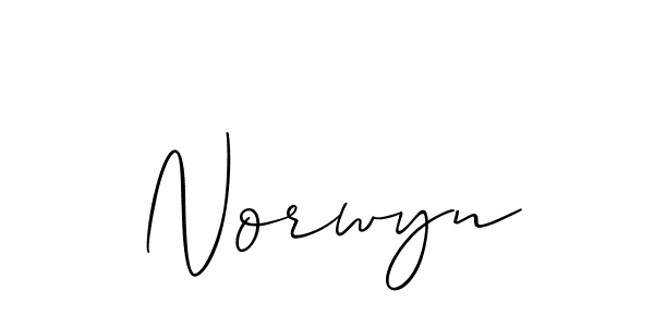 Allison_Script is a professional signature style that is perfect for those who want to add a touch of class to their signature. It is also a great choice for those who want to make their signature more unique. Get Norwyn name to fancy signature for free. Norwyn signature style 2 images and pictures png