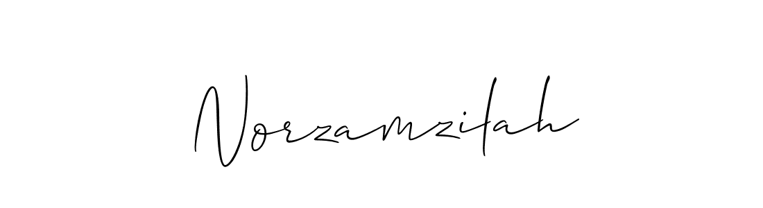 How to make Norzamzilah name signature. Use Allison_Script style for creating short signs online. This is the latest handwritten sign. Norzamzilah signature style 2 images and pictures png