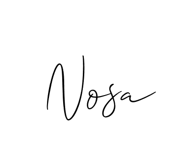 The best way (Allison_Script) to make a short signature is to pick only two or three words in your name. The name Nosa include a total of six letters. For converting this name. Nosa signature style 2 images and pictures png