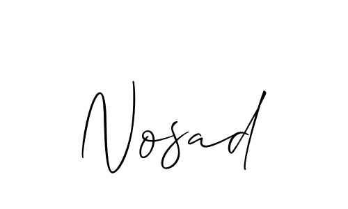 How to make Nosad signature? Allison_Script is a professional autograph style. Create handwritten signature for Nosad name. Nosad signature style 2 images and pictures png