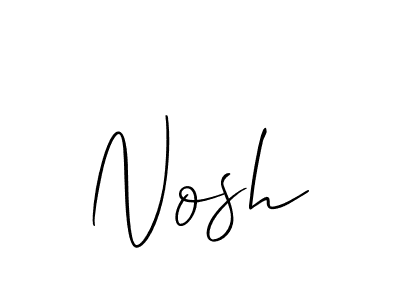 Create a beautiful signature design for name Nosh. With this signature (Allison_Script) fonts, you can make a handwritten signature for free. Nosh signature style 2 images and pictures png