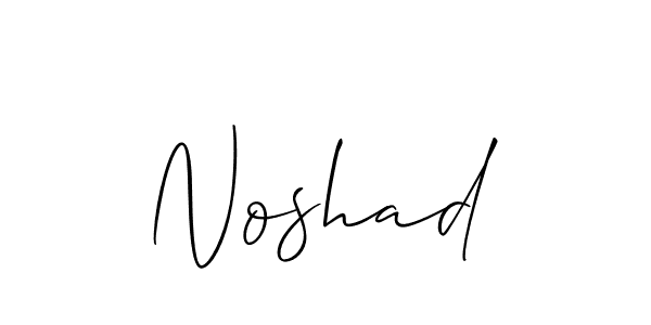 Design your own signature with our free online signature maker. With this signature software, you can create a handwritten (Allison_Script) signature for name Noshad. Noshad signature style 2 images and pictures png