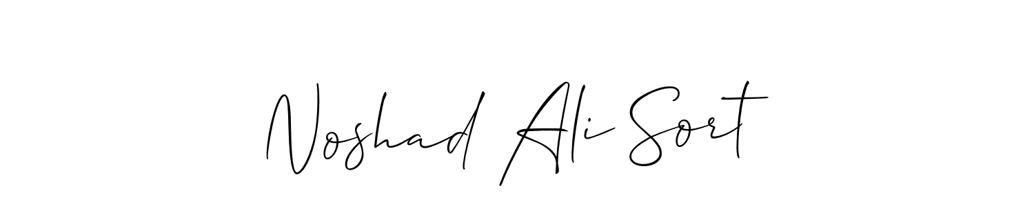 Noshad Ali Sort stylish signature style. Best Handwritten Sign (Allison_Script) for my name. Handwritten Signature Collection Ideas for my name Noshad Ali Sort. Noshad Ali Sort signature style 2 images and pictures png