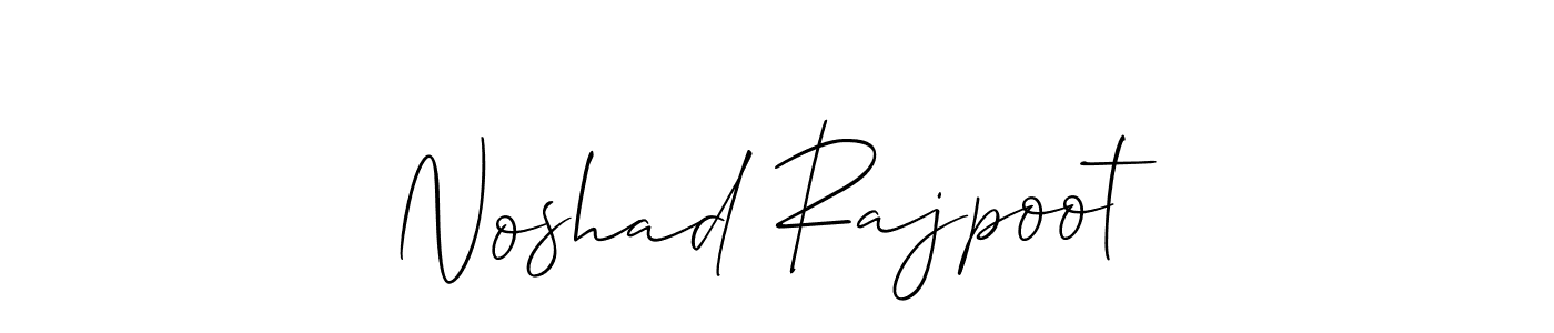 It looks lik you need a new signature style for name Noshad Rajpoot. Design unique handwritten (Allison_Script) signature with our free signature maker in just a few clicks. Noshad Rajpoot signature style 2 images and pictures png